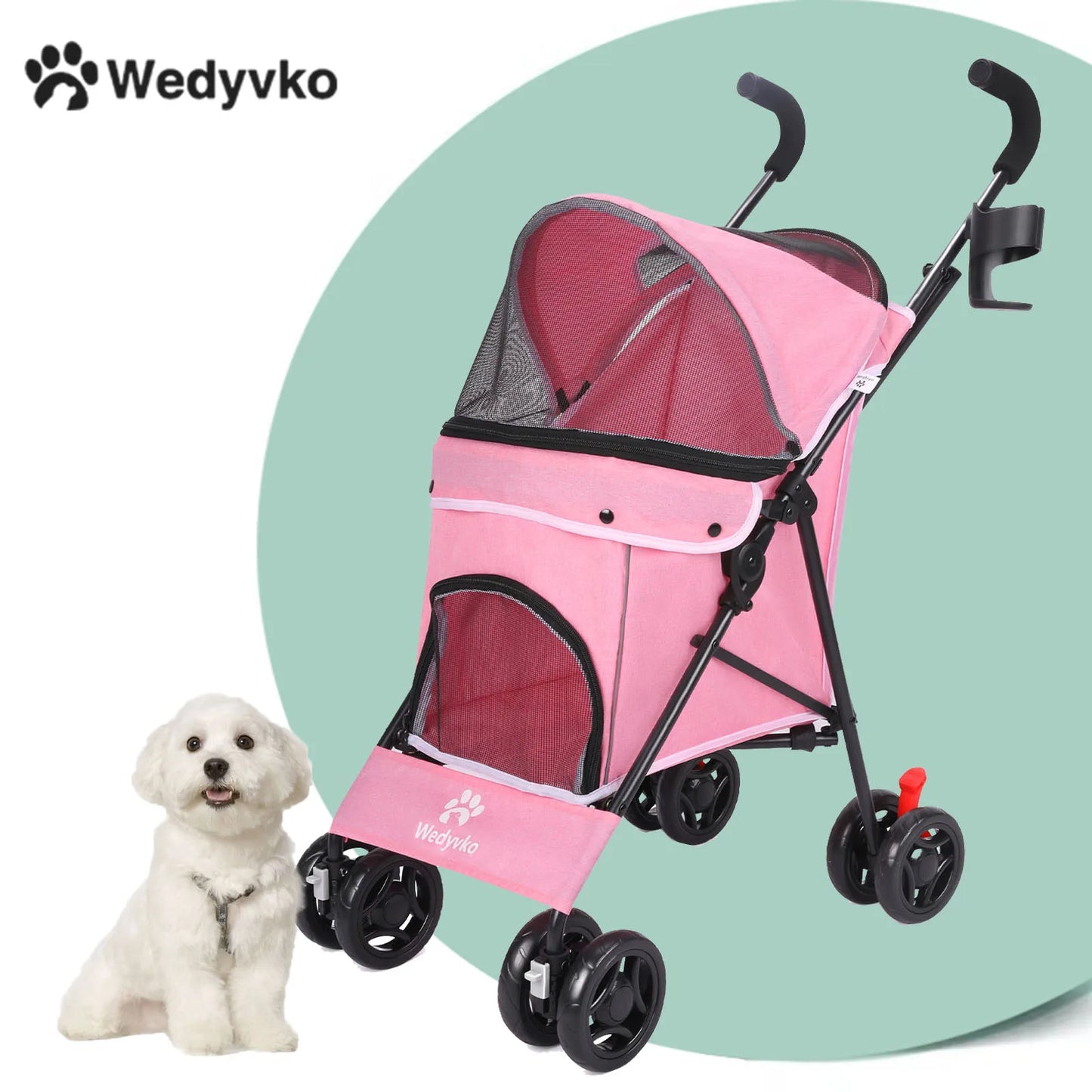 Outdoor Cat Dog Travel Breathable Pet Stroller